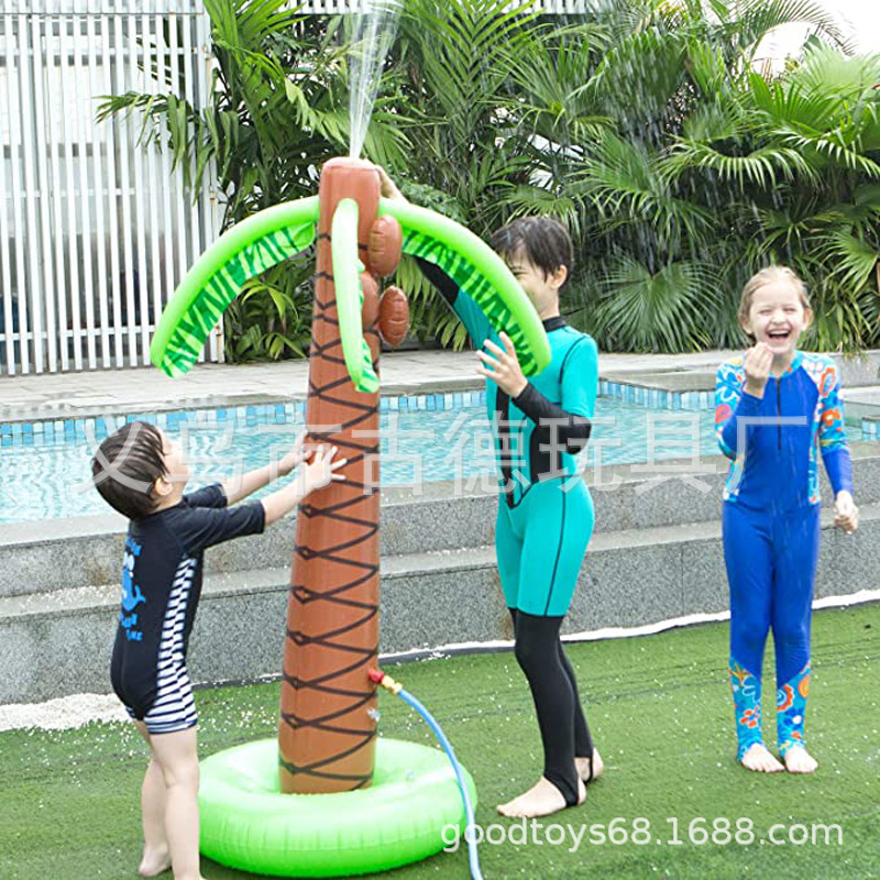 New inflatable tree Outdoor Lawn Playing with water palm Inflatable Water Jet Tree