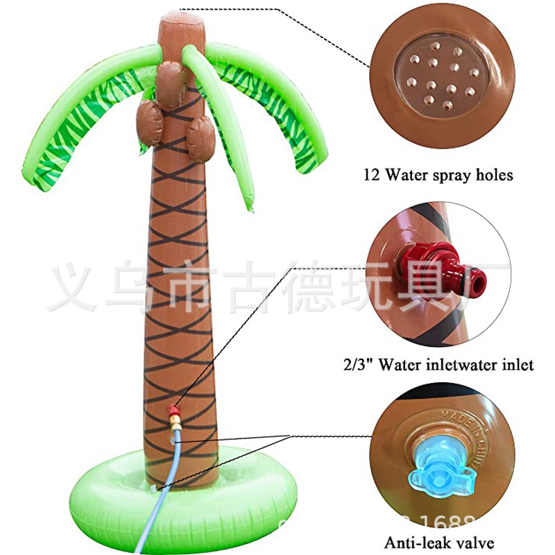 New inflatable tree Outdoor Lawn Playing with water palm Inflatable Water Jet Tree