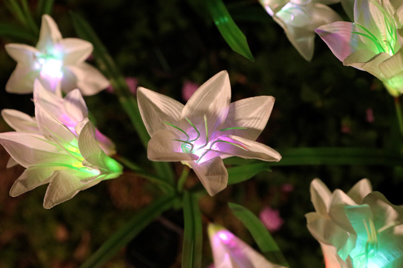 Lotus Lantern Solar Sunflower Simulation Lily Festive Lantern Common Calla Garden Lamp Chrysanthemum Rose Lawn Lamp