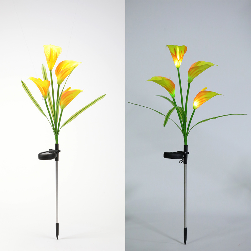 Lotus Lantern Solar Sunflower Simulation Lily Festive Lantern Common Calla Garden Lamp Chrysanthemum Rose Lawn Lamp