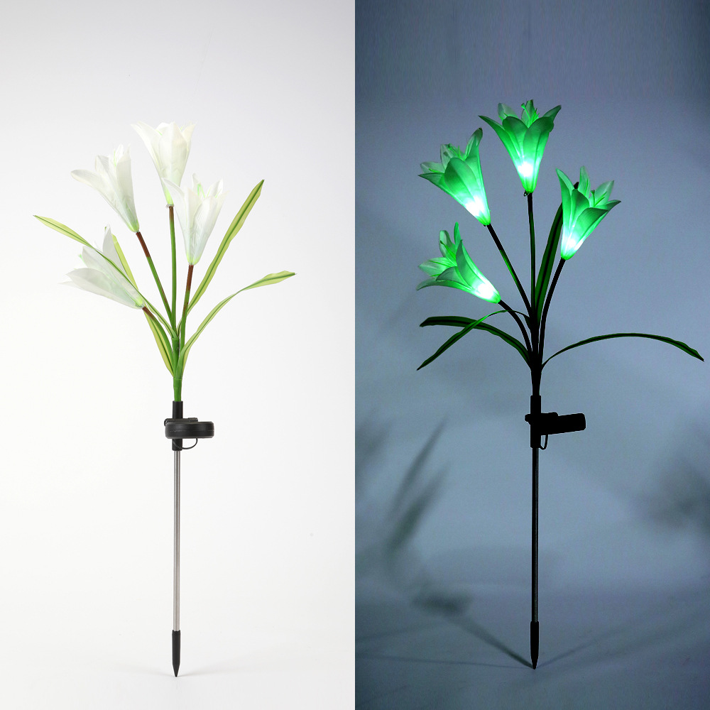 Lotus Lantern Solar Sunflower Simulation Lily Festive Lantern Common Calla Garden Lamp Chrysanthemum Rose Lawn Lamp
