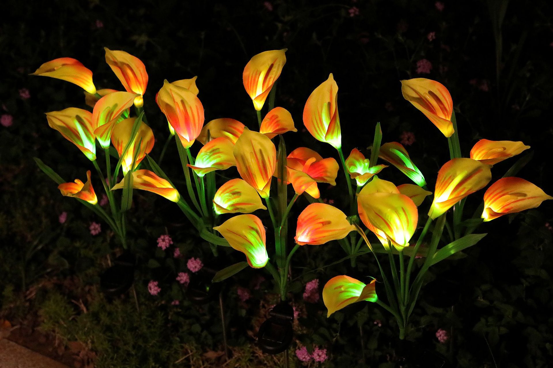 Lotus Lantern Solar Sunflower Simulation Lily Festive Lantern Common Calla Garden Lamp Chrysanthemum Rose Lawn Lamp