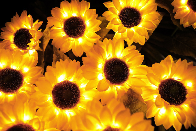 Lotus Lantern Solar Sunflower Simulation Lily Festive Lantern Common Calla Garden Lamp Chrysanthemum Rose Lawn Lamp