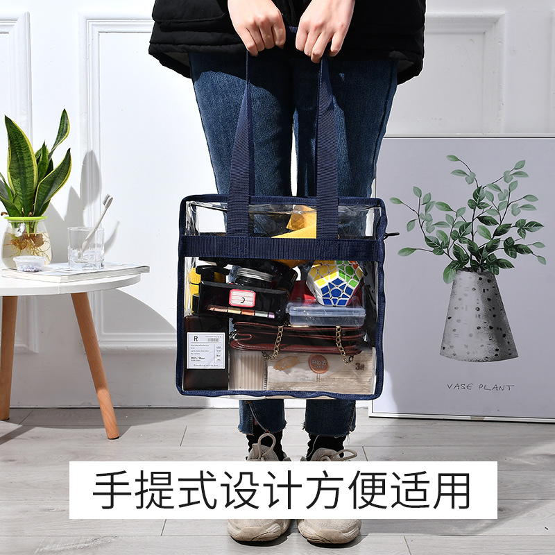 capacity transparent cosmetic bag hand bill of lading shoulder PVC cosmetic bag travelling bag portable waterproof bag