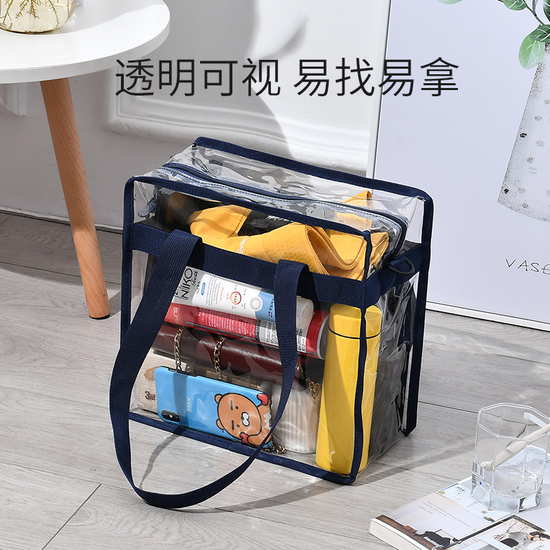 capacity transparent cosmetic bag hand bill of lading shoulder PVC cosmetic bag travelling bag portable waterproof bag