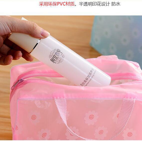 T wash gargle bag PVC waterproof travel wash gargle bag chrysanthemum printed waterproof bag travel manufacturers whole