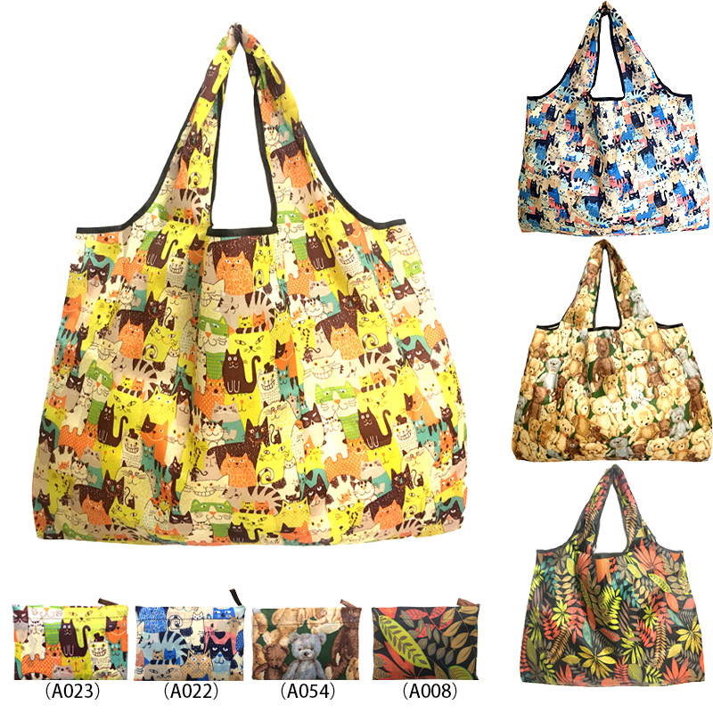 New printed folding eco-friendly supermarket shoppingbag polyester waterproof bag portable portable gift advertising bag New printed folding eco-friendly supermarket shoppingbag polyester waterproof bag portable portable gift advertising bag
