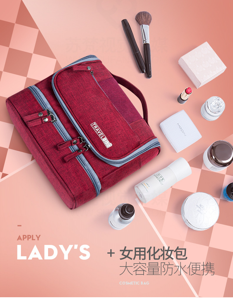 New Korean travel waterproof bag makeup bag large capacity dry and wet separation wash gargle bag finishing bag