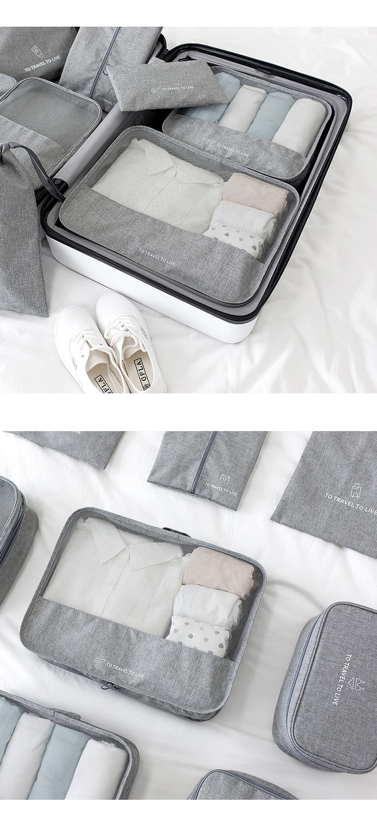 Travel Life Buggy Bag Seven-Piece Underwear Storage Organizing Waterproof Bag Travel Clothes Storage Bag New 7-Piece Set