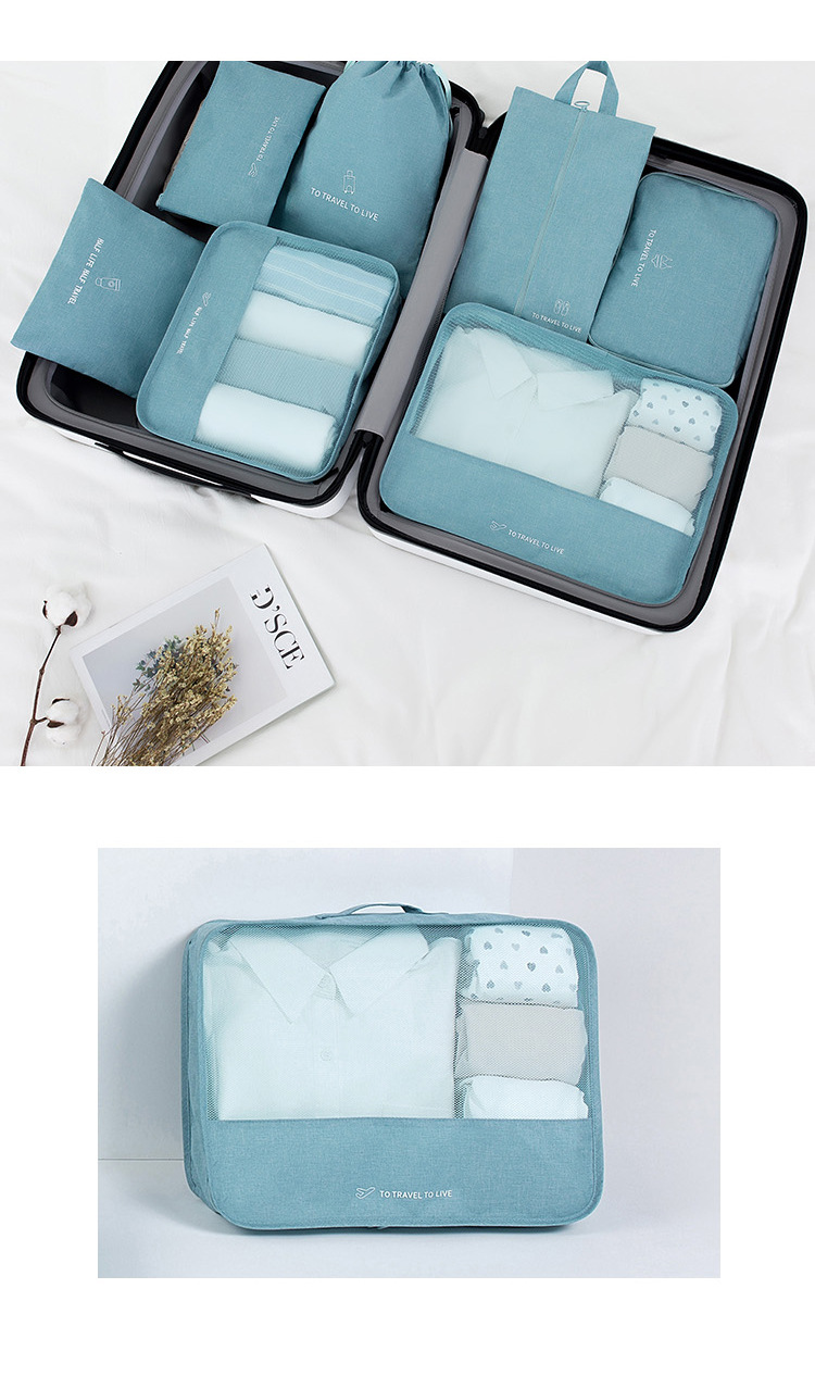 Travel Life Buggy Bag Seven-Piece Underwear Storage Organizing Waterproof Bag Travel Clothes Storage Bag New 7-Piece Set