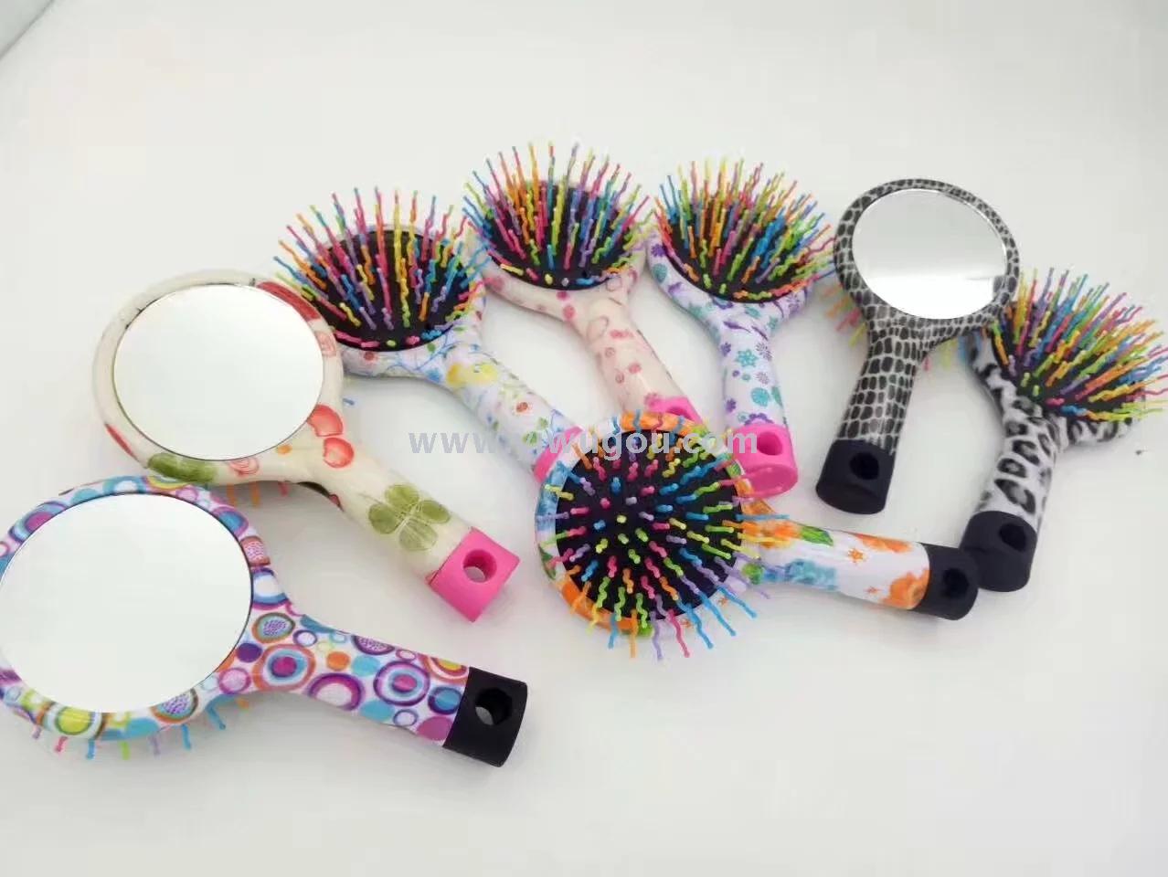 New ABS material printing rainbow comb practical hairdressing comb dual - use mirror sets of gifts advertising billiards New ABS material printing rainbow comb practical hairdressing comb dual - use mirror sets of gifts advertising billiards