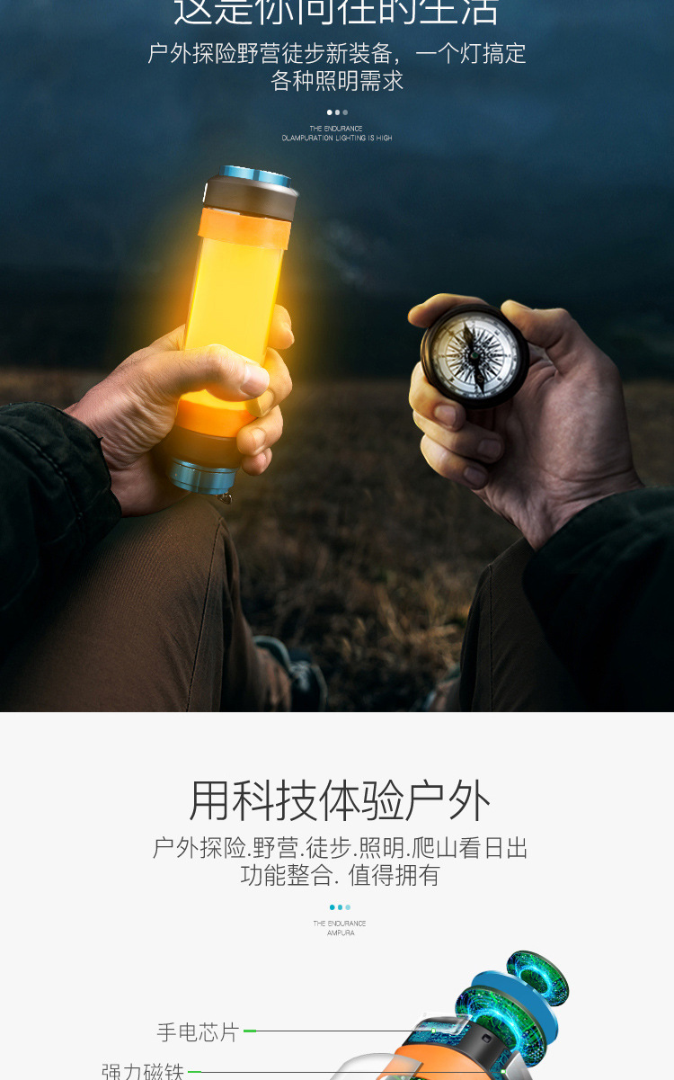 Home lighting outdoor emergency camping light rechargeable outdoor camping tent light vehicle suspension warning light Home lighting outdoor emergency camping light rechargeable outdoor camping tent light vehicle suspension warning light