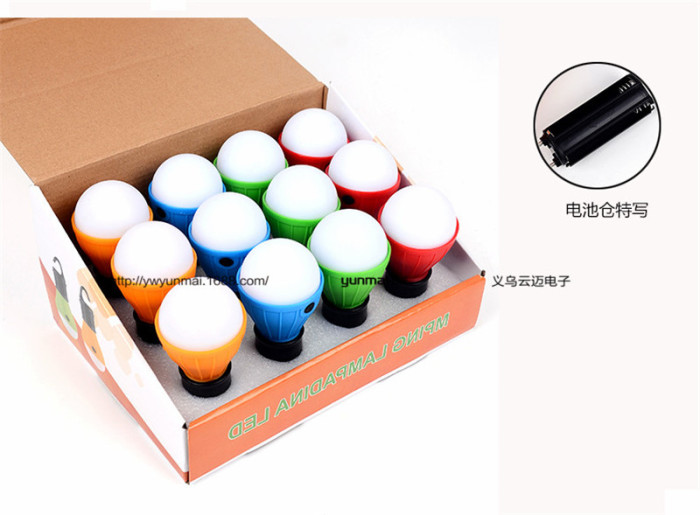 Wholesale Hook Light Bulb Light LED Mini Night Light Outdoor Camping Light Emergency Flashlight