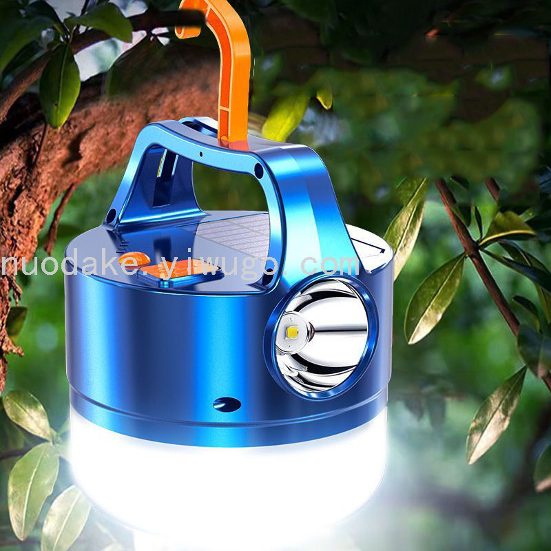 Solar Charging Bulb USB Charging Multifunctional Portable Light with Hook Outdoor Camping Light Tent Light