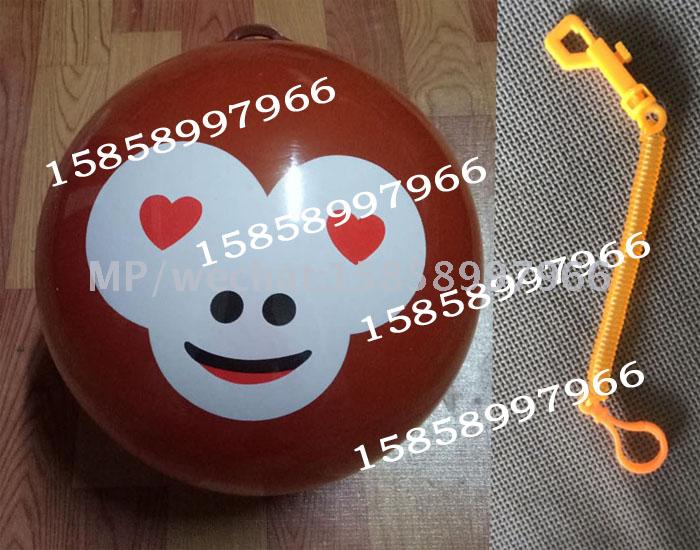 PVC BALL with smile face &amp; Ring rope 