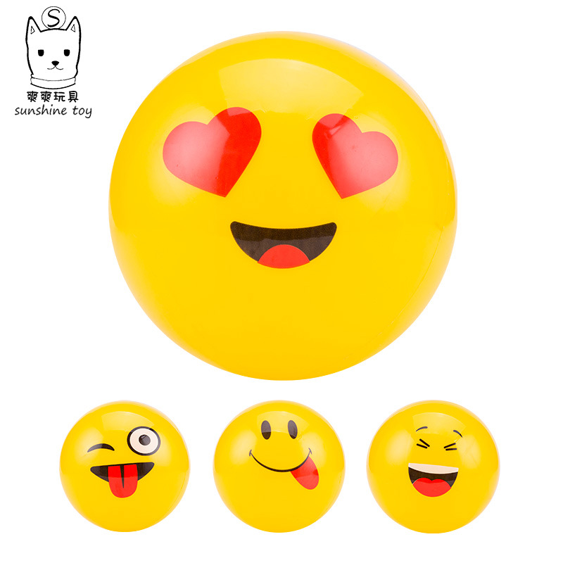 PVC Ball Yellow Expression Children Inflatable Toy Ball Kindergarten Baby Ball Pat Ball Beach Volleyball Manufacturer PVC Ball Yellow Expression Children Inflatable Toy Ball Kindergarten Baby Ball Pat Ball Beach Volleyball Manufacturer