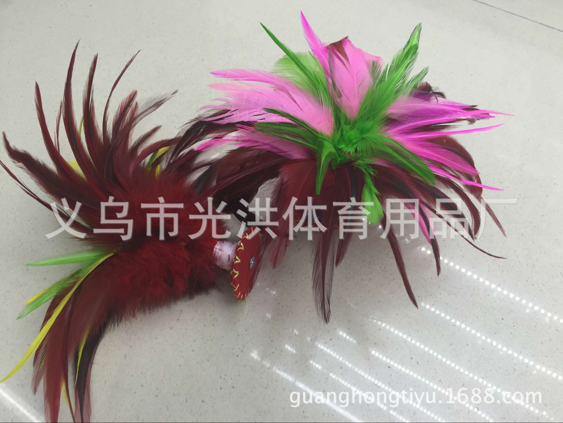 Supply Handmade All Kinds of Models Kick Shuttlecock Bottom Rooster Feather Handmade Shuttlecock Two Congyou