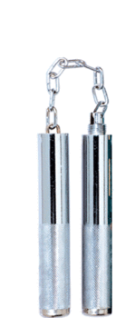 Stainless steel nunchakus nunchakus stainless-steel connecting two sticks in one mosaic self-defense batons
