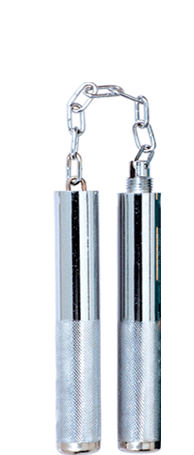 Stainless steel nunchakus nunchakus stainless-steel connecting two sticks in one mosaic self-defense batons