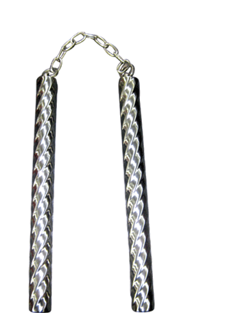 Diameter stainless steel nunchakus performing stick straight pipes with flat head/threaded nunchakus voicing