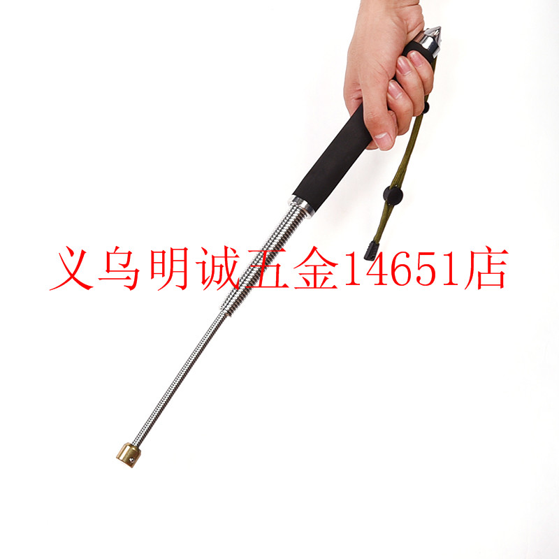 Sponge black three sections, swing rod, broken window implement, telescopic rod, nunchakus, sponge four section rod