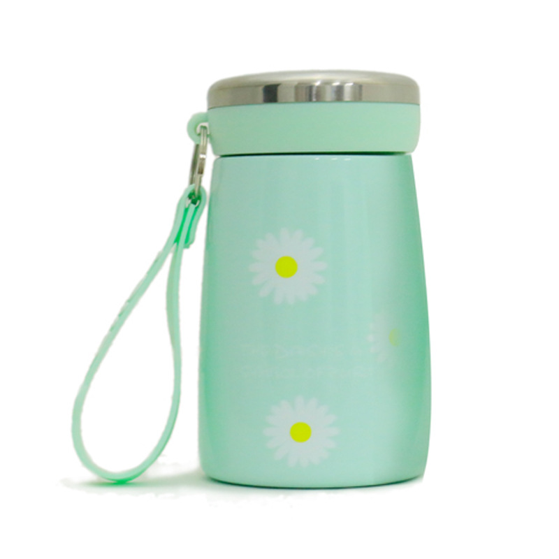 2020 small Daisy water cup with tea separated by wrist and their flowers mini cup 316 stainless steel thermos GMBH cup