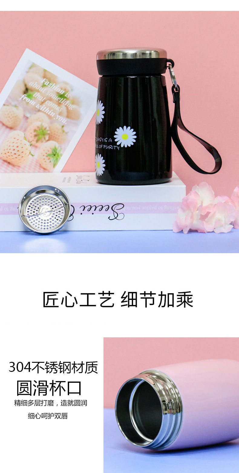 2020 small Daisy water cup with tea separated by wrist and their flowers mini cup 316 stainless steel thermos GMBH cup 2020 small Daisy water cup with tea separated by wrist and their flowers mini cup 316 stainless steel thermos GMBH cup