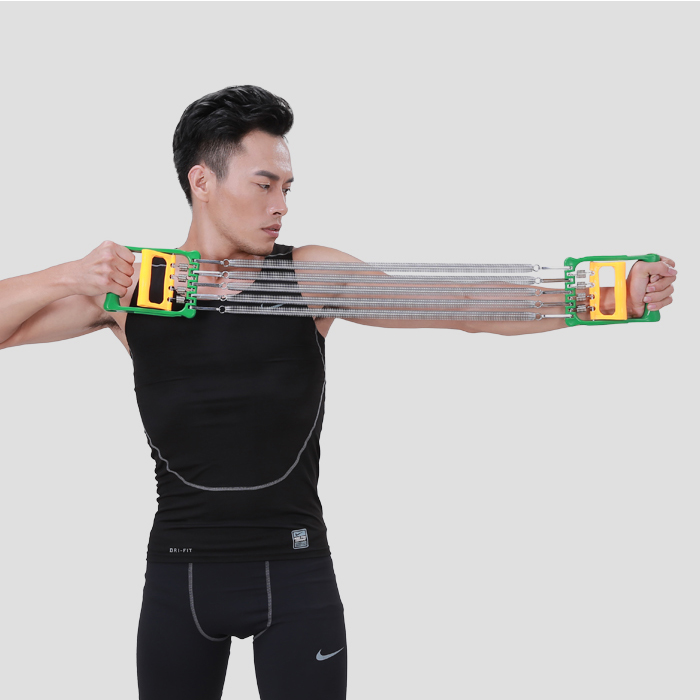 Army Dual-Use Chest Expander/Wooden Handle Chest-Developer Chest Expander/Arm Trainer HJ-B013