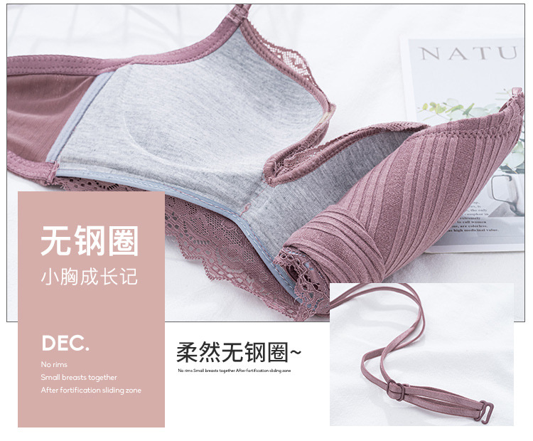 New French Style Girl Wireless Sexy Beauty Back Bra Lace Push up Small Breasts Underwear Women's Push up Bra Suit New French Style Girl Wireless Sexy Beauty Back Bra Lace Push up Small Breasts Underwear Women's Push up Bra Suit