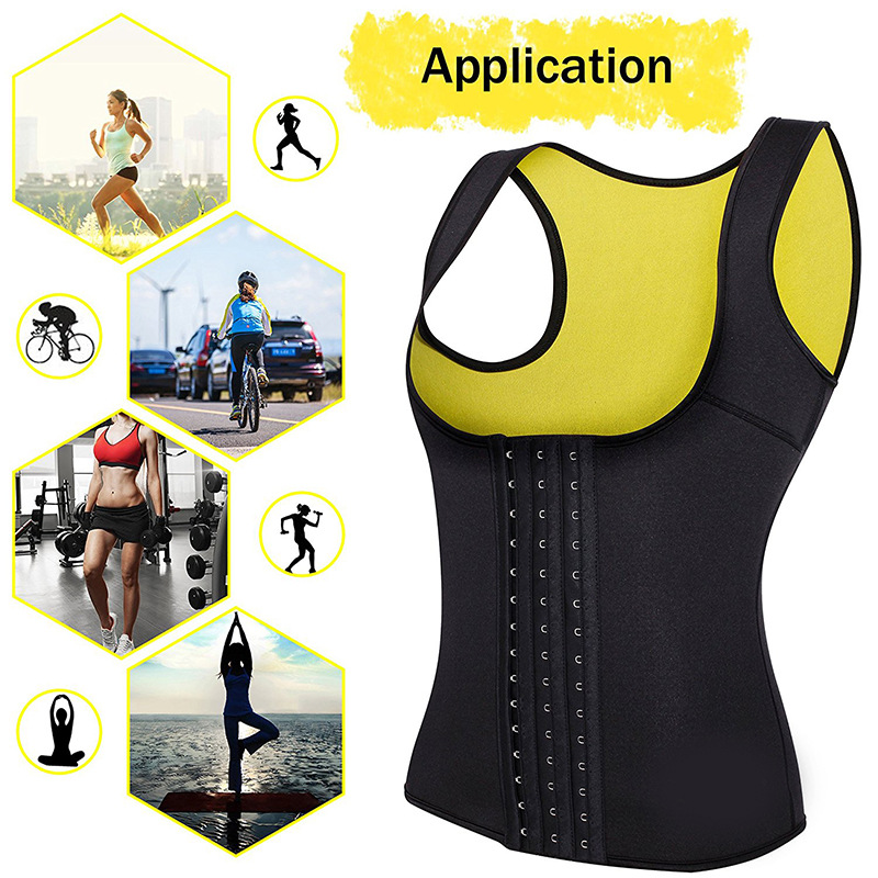 European and American Hot Selling Women&#039;s Body Shaping Push-up Vest Cross-Border Court Corset Neoprene Belly Coat