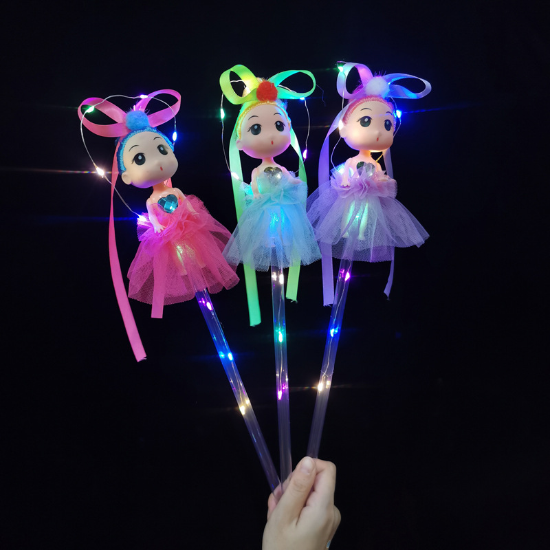 The new night market to set up small fairy LED lighting toys angel doll fairy sticks to push children toys wholesale The new night market to set up small fairy LED lighting toys angel doll fairy sticks to push children toys wholesale