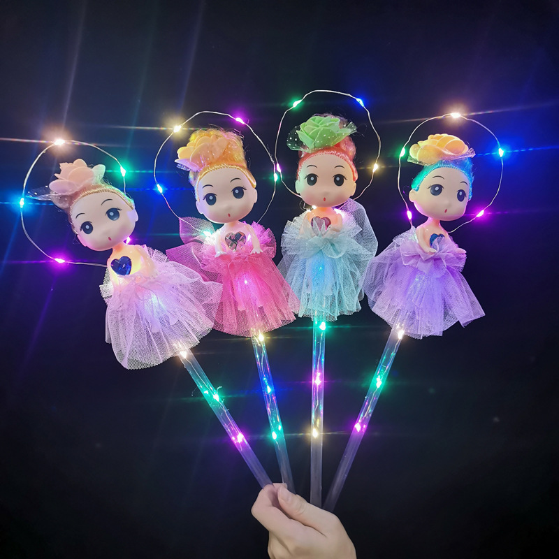 The new night market to set up small fairy LED lighting toys angel doll fairy sticks to push children toys wholesale The new night market to set up small fairy LED lighting toys angel doll fairy sticks to push children toys wholesale