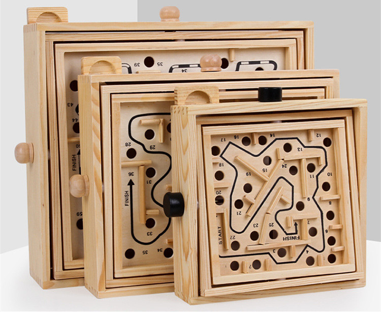 Children Adult Intelligence Development Wooden Ball Game Balance Three-Dimensional Maze Early Education Rolling Bead Toy Children Adult Intelligence Development Wooden Ball Game Balance Three-Dimensional Maze Early Education Rolling Bead Toy