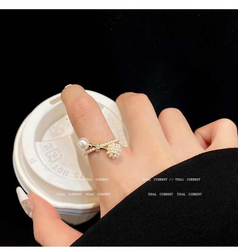 Korean Dongdaemun Open Ring Female Ins Niche High Sense Index Finger Ring Retro Balance Ball Hand Jewelry Korean Dongdaemun Open Ring Female Ins Niche High Sense Index Finger Ring Retro Balance Ball Hand Jewelry