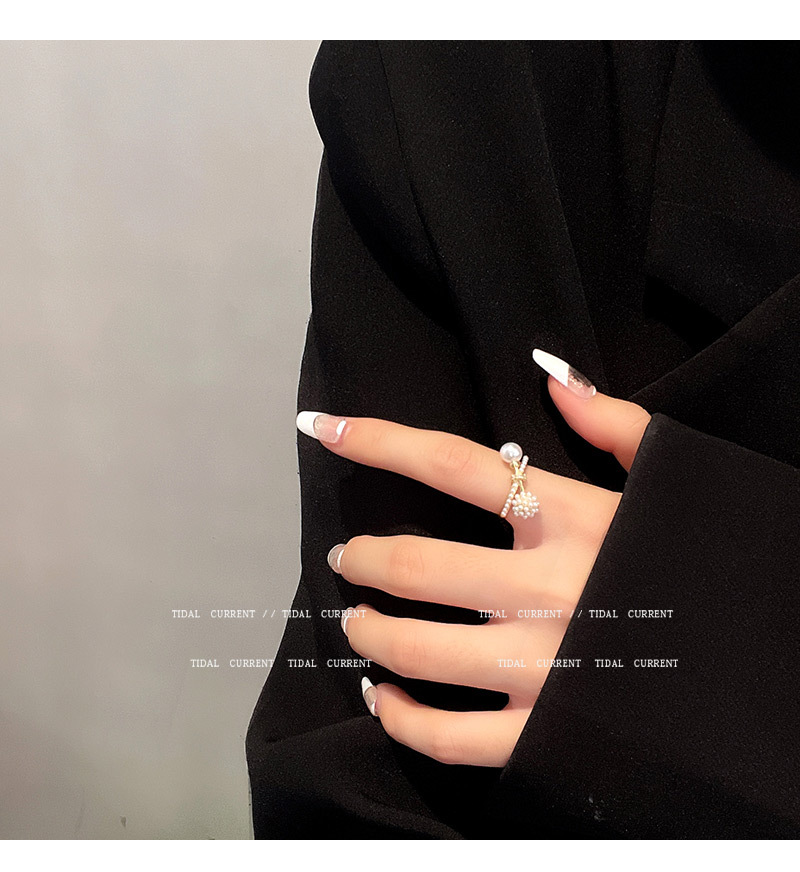 Korean Dongdaemun Open Ring Female Ins Niche High Sense Index Finger Ring Retro Balance Ball Hand Jewelry Korean Dongdaemun Open Ring Female Ins Niche High Sense Index Finger Ring Retro Balance Ball Hand Jewelry