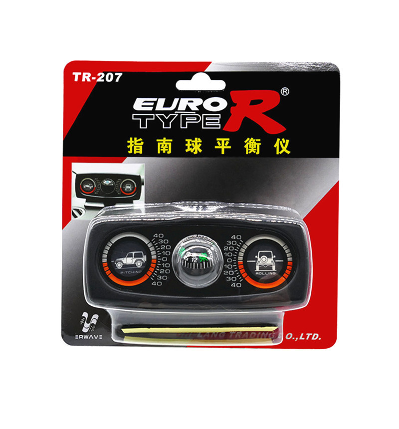 Cross-Border Supply Car Compass Ball Balance Level Meter Car Declinometer Three-in-One off-Road Vehicle Car
