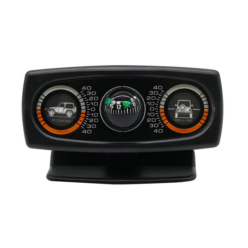 Cross-Border Supply Car Compass Ball Balance Level Meter Car Declinometer Three-in-One off-Road Vehicle Car