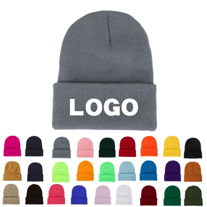 New Printing Warm Wool Hat Roller Skates Skates Outdoor Sports Knitted Hat Autumn and Winter Hip Hop Hat