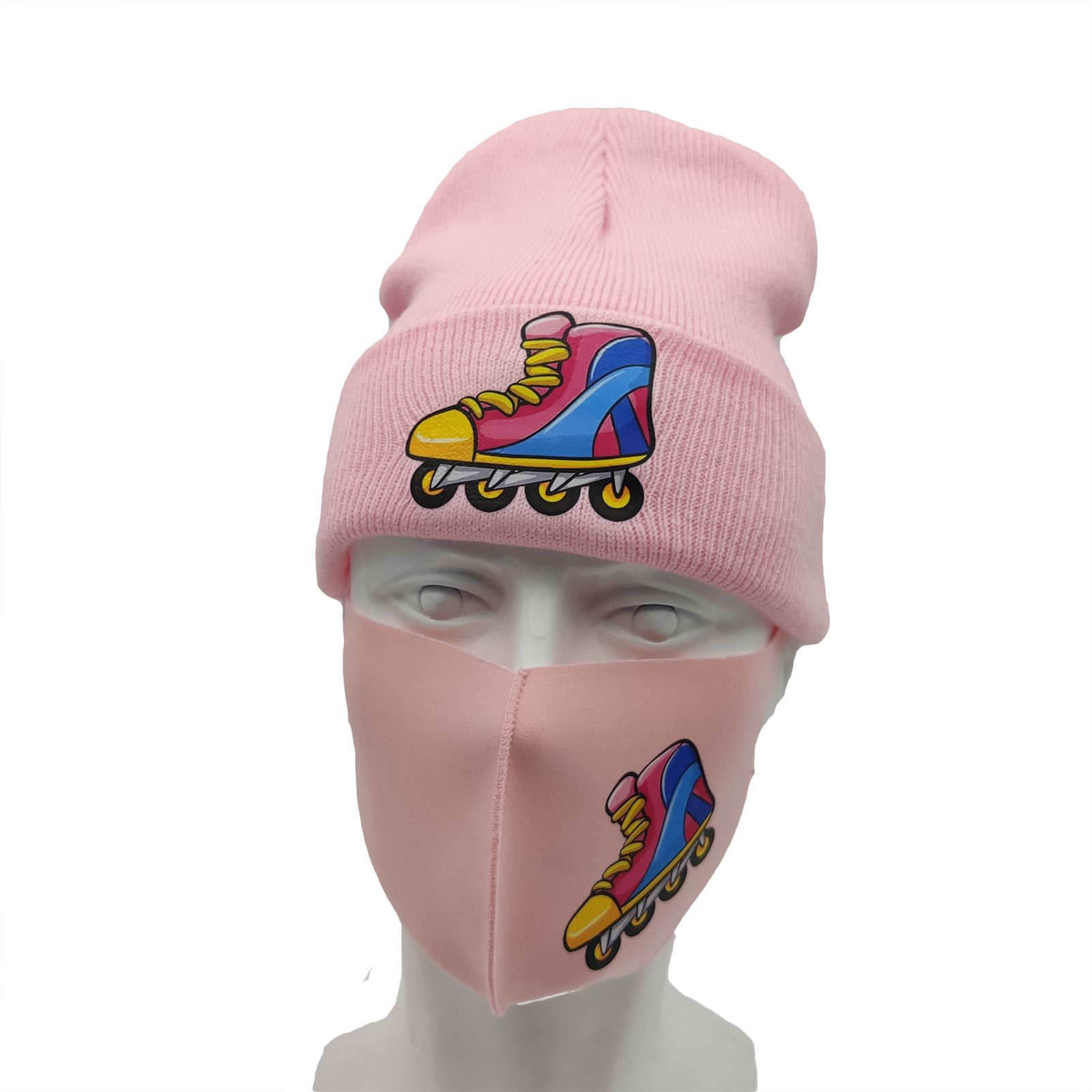 New Printing Warm Wool Hat Roller Skates Skates Outdoor Sports Knitted Hat Autumn and Winter Hip Hop Hat New Printing Warm Wool Hat Roller Skates Skates Outdoor Sports Knitted Hat Autumn and Winter Hip Hop Hat