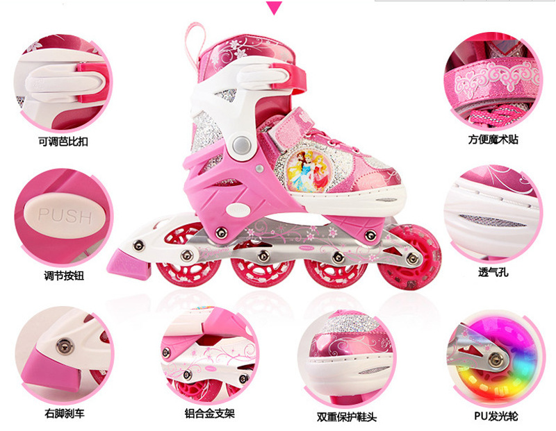 Boys and Girls Roller Skates Inline Skates Adjustable Full Flash Children the Skating Shoes Full Set Protective Gear Boys and Girls Roller Skates Inline Skates Adjustable Full Flash Children the Skating Shoes Full Set Protective Gear