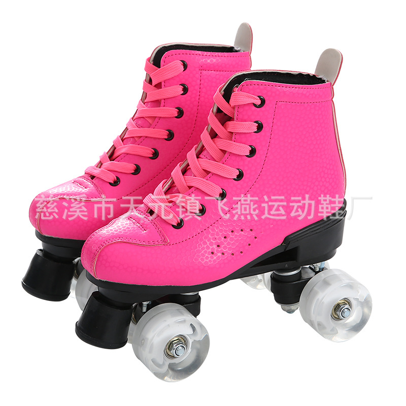 Factory Direct Sales Double Row Skates Adult Roller Skates Multi-Color Cool the Skating Shoes