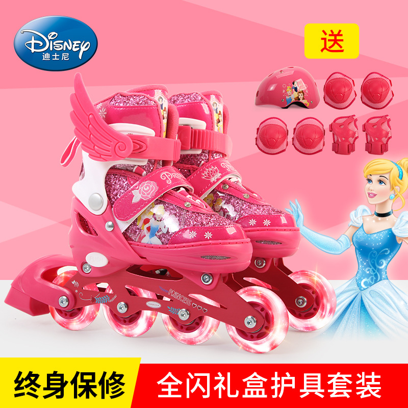 Disney cartoon children skates complete flash set beginner roller skates children roller skates manufacturers wholesale