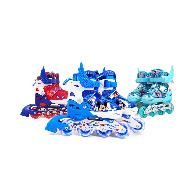 Disney cartoon children skates complete flash set beginner roller skates children roller skates manufacturers wholesale