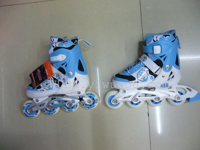 With Granville 906 children ice skate set flashing wheels aluminum alloy on roller skates roller skates