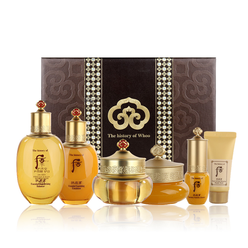 South Korea imports Whoo after the arch to enjoy the beauty of moisturizing milk skin gift box 7 pieces.