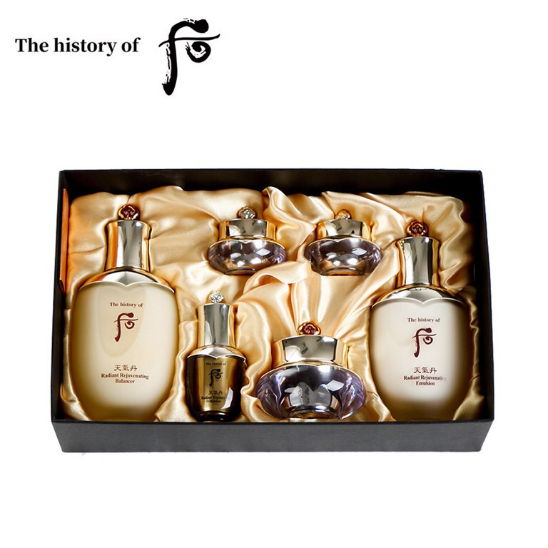 South Korea imports Whoo after the weather Dan flower presents a series of 6 pieces of gift box.