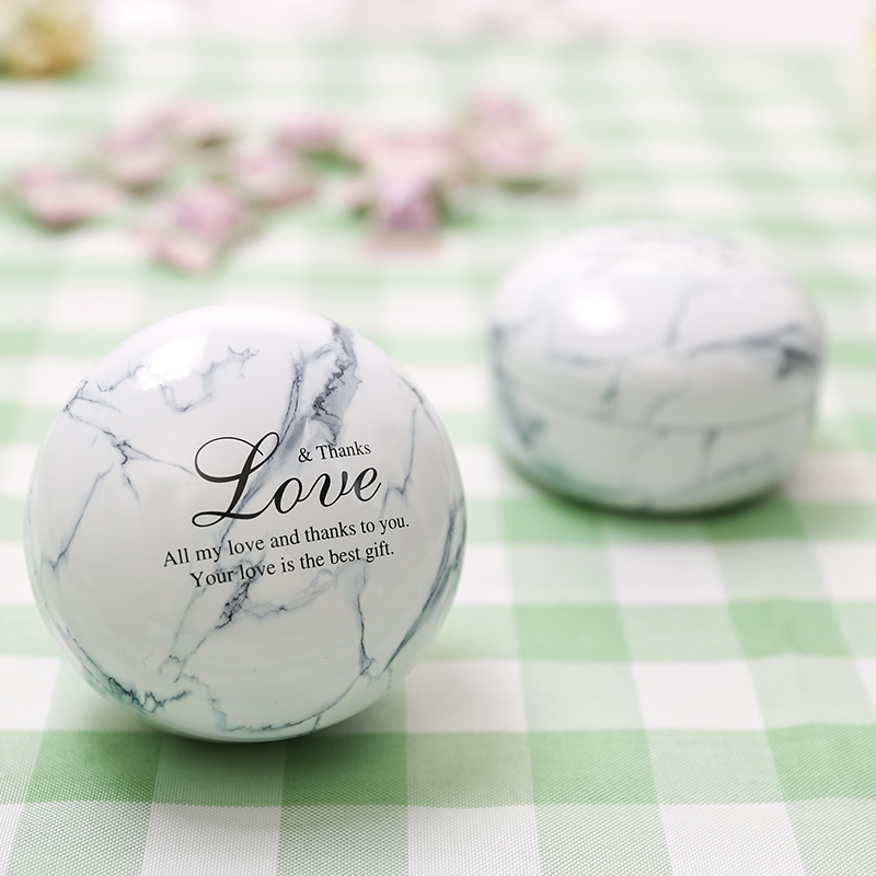Creative Marriage Supplies Continental Wooden Pink Candy Box Tinplate Ferrero Candy Packaging Gift Box