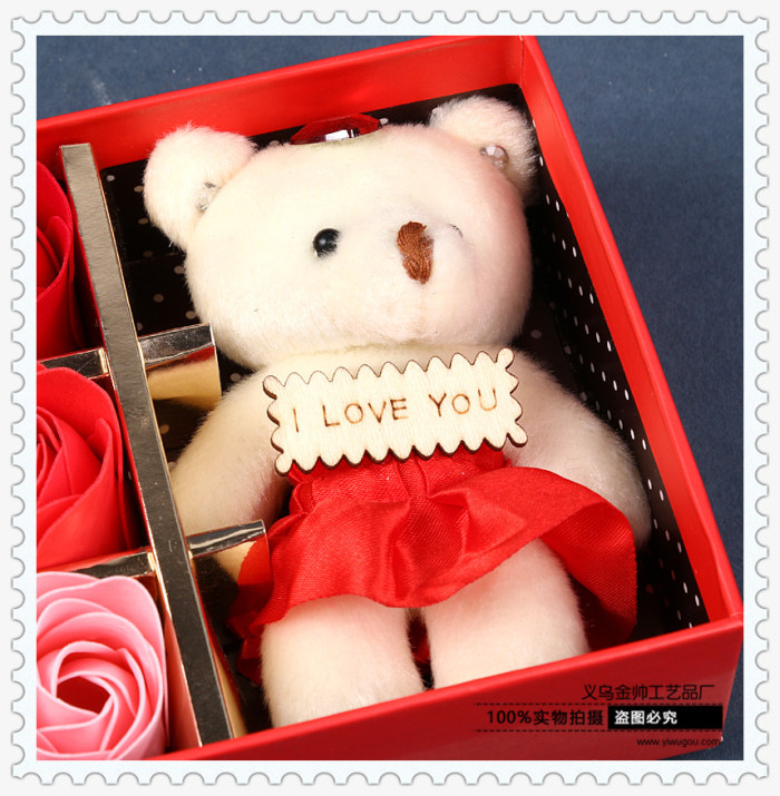 Happiness large square ferrero special rose soap flowers Happiness large square ferrero special rose soap flowers