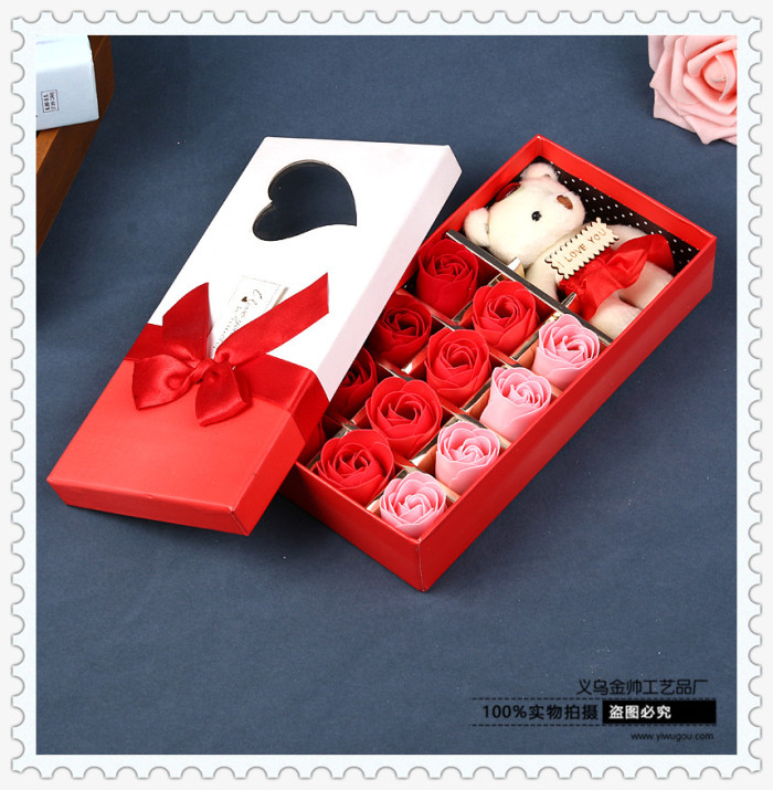 Happiness large square ferrero special rose soap flowers Happiness large square ferrero special rose soap flowers