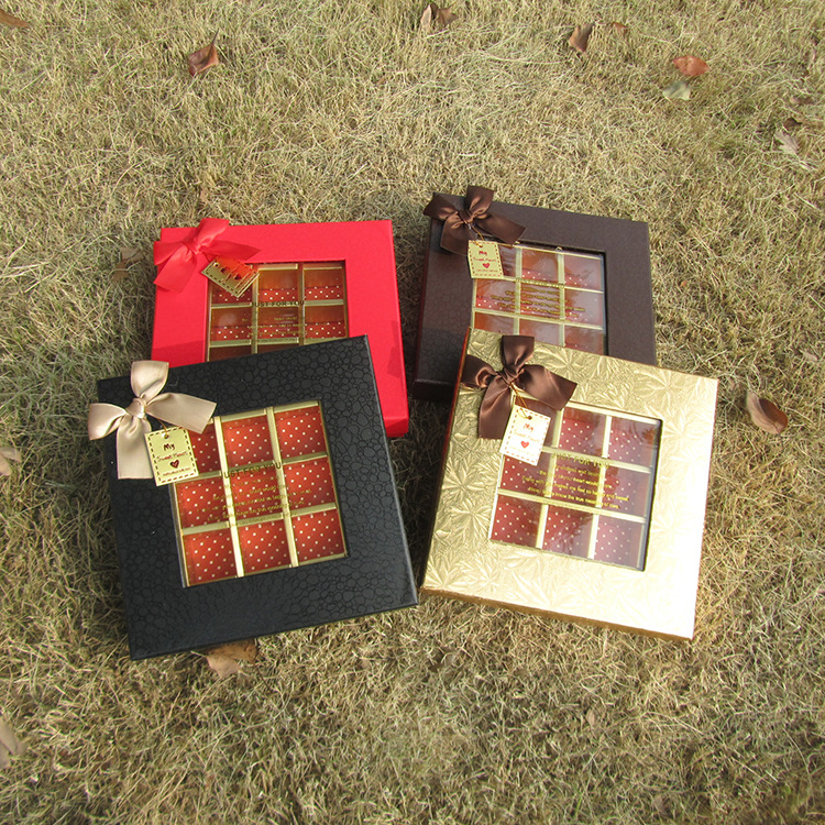 Beautiful UV light grain 25 cases of chocolate box open window bronzing ferrero box